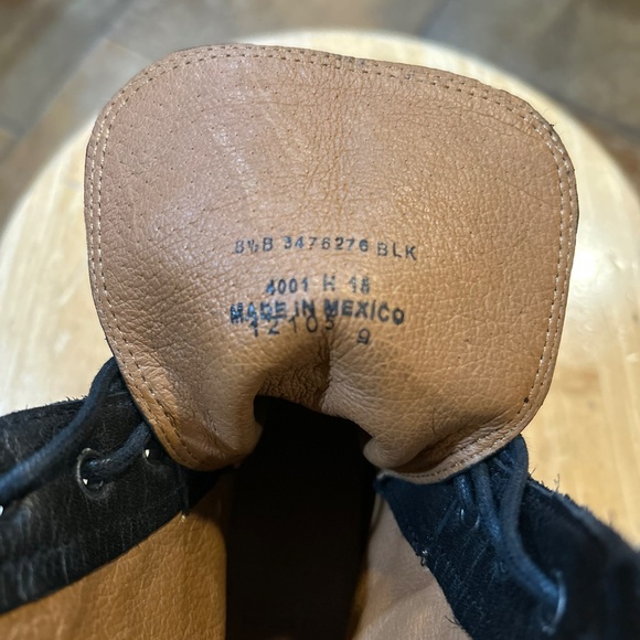 Frye Black Veronica Leather Combat Boots, Biker size 8.5 B - Picture 2 of 16